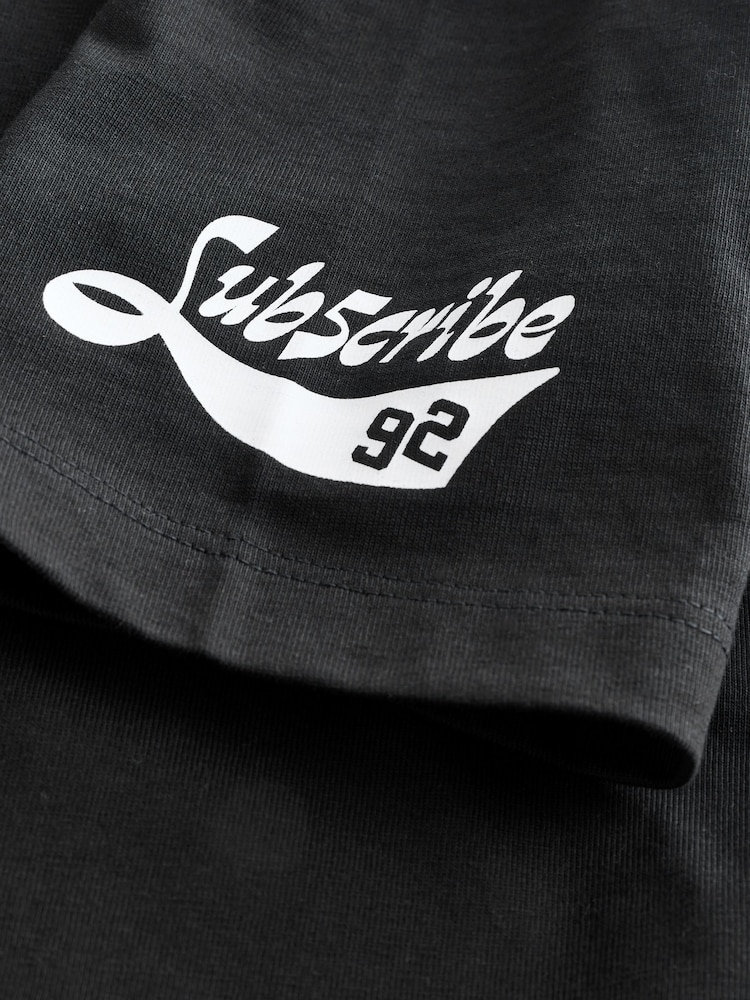 Black/White Skull Relaxed Fit Short Sleeve Graphic Print T-Shirt (3-16yrs) - Image 4 of 4