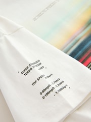 White Racing Car Relaxed Fit Short Sleeve Graphic T-Shirt (3-16yrs) - Image 4 of 4