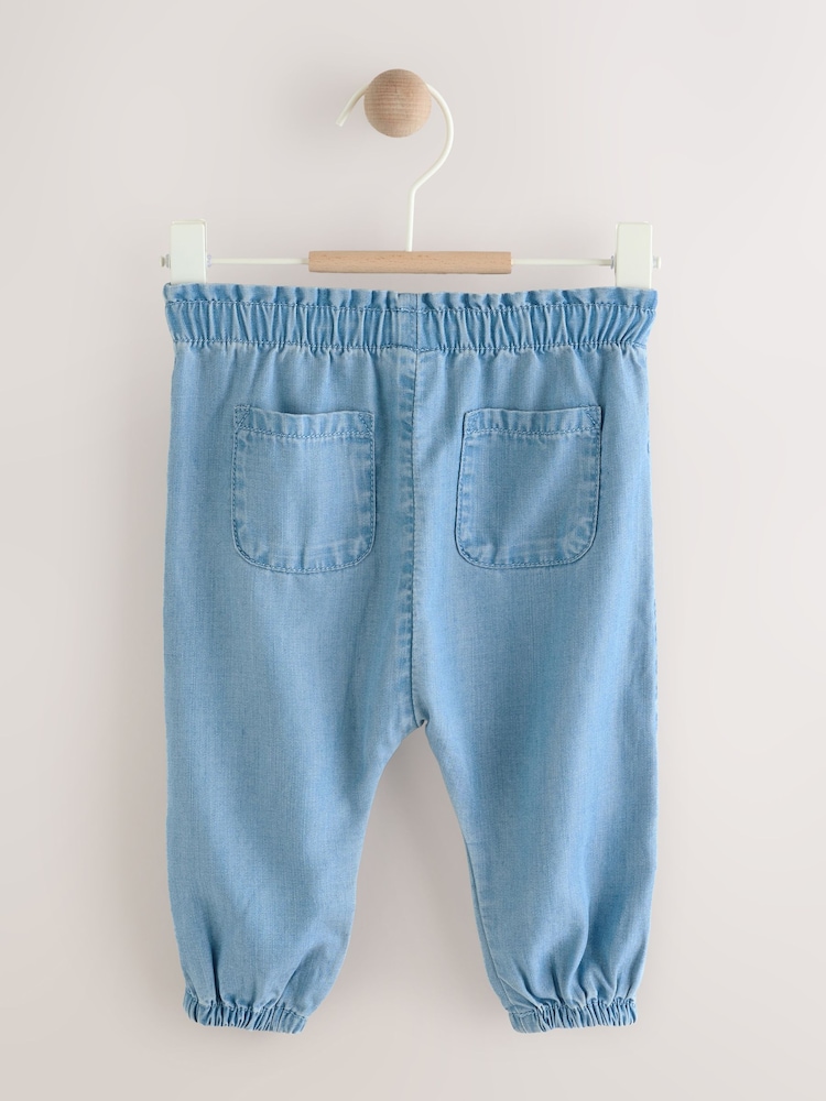 Blue Denim Tencel Baby Trousers - Image 2 of 5 Blue Denim Tencel Baby Trousers - Image 2 of 5