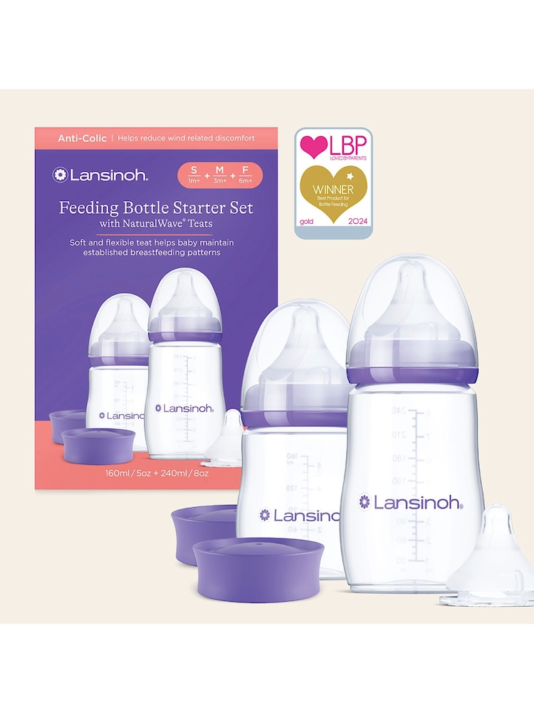 Lansinoh Clear Feeding Bottle Starter Set - Image 2 of 10 Lansinoh Clear Feeding Bottle Starter Set - Image 2 of 10