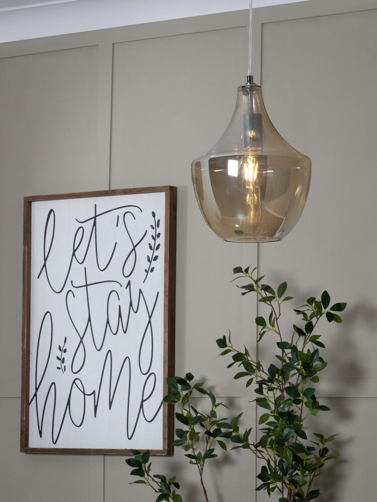 BHS Jena Glass Pendant Ceiling Light - Image 2 of 6