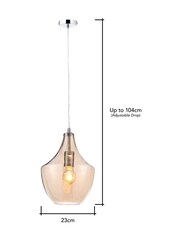BHS Jena Glass Pendant Ceiling Light - Image 4 of 6