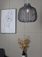 BHS Grey Leo Rattan Easyfit Shade - Image 2 of 6