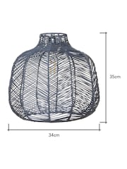 BHS Grey Leo Rattan Easyfit Shade - Image 4 of 6