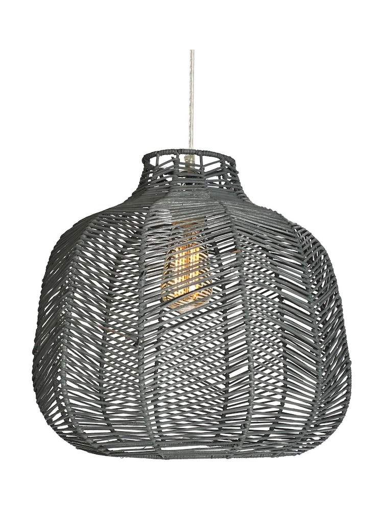 BHS Grey Leo Rattan Easyfit Shade - Image 6 of 6