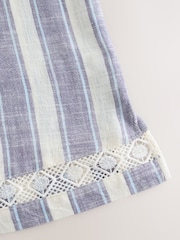 Blue/White Stripe Sleeveless Shirt With Linen - Image 9 of 9