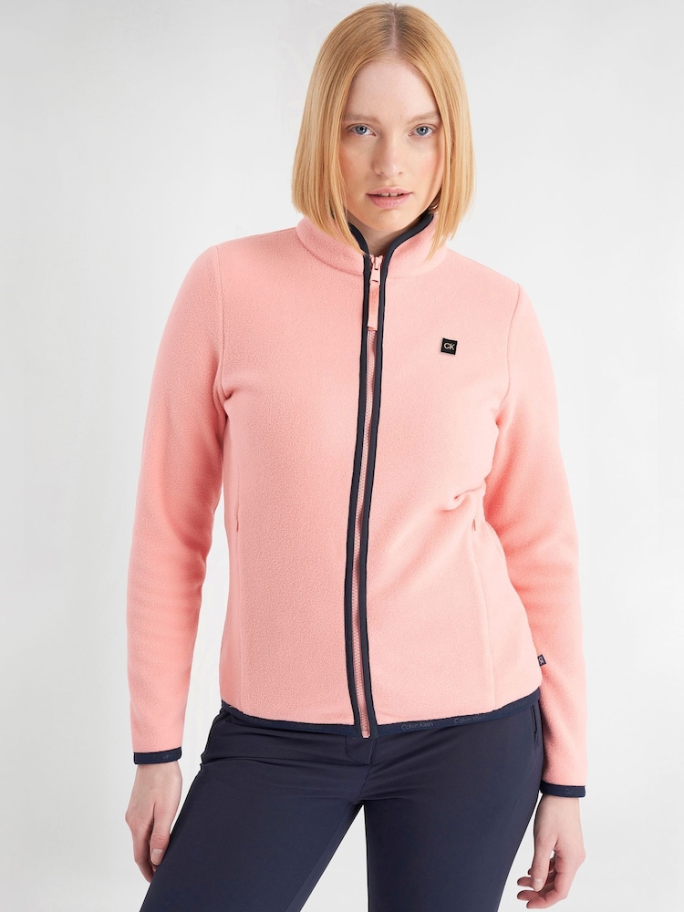 Оранжевый - Флисовый топ на молнии Calvin Klein Golf Alvardo - Image 1 of 9