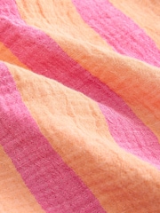 Pink and Orange Stripe Round Neck Sleeveless Top - Image 8 of 9