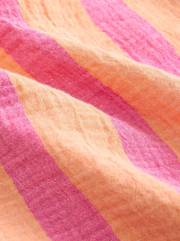 Pink and Orange Stripe Round Neck Sleeveless Top - Image 8 of 9