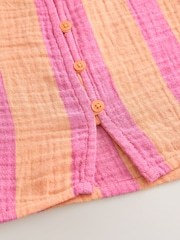 Pink and Orange Stripe Round Neck Sleeveless Top - Image 9 of 9