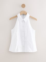 White Sleeveless Fitted Shirt - Image 5 of 7