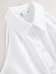 White Sleeveless Fitted Shirt - Image 7 of 7