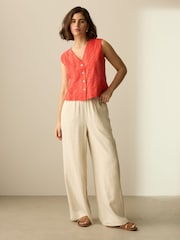 Red Broderie Waistcoat - Image 2 of 7