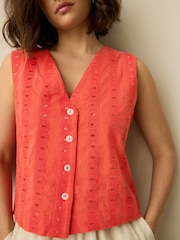 Red Broderie Waistcoat - Image 5 of 7