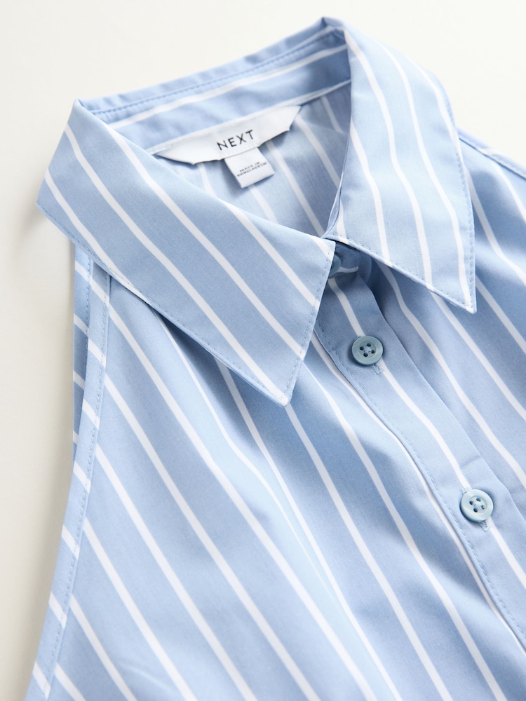Rayas azul/blanco - Camisa sin mangas ajustada - Imagen 8 de 8 Rayas azul/blanco - Camisa sin mangas ajustada - Imagen 8 de 8