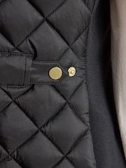 Joules Braemar Luxe Black Showerproof Diamond Quilted Gilet - Image 11 of 12