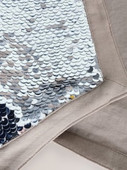 Silver Sleeveless Sequin Embelished Waistcoat With Linen - Image 6 of 6