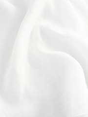 White 100% Linen Tie Front Short Sleeve Shirt - Image 7 of 8