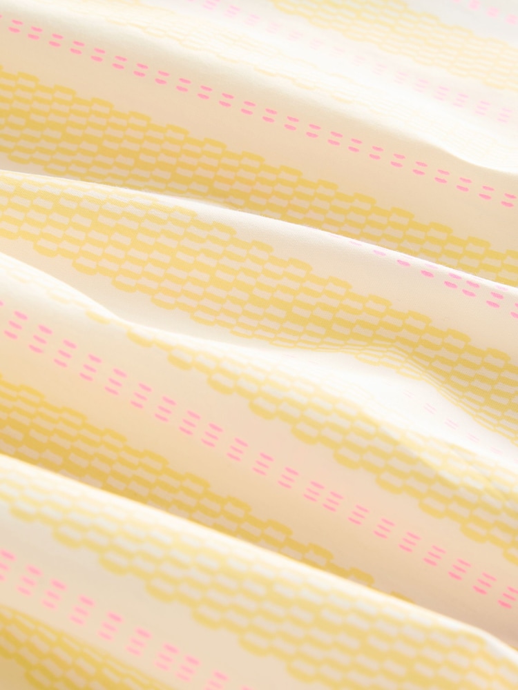 Pink/Yellow Tie Back Mini 100% Cotton Dress - Image 7 of 8