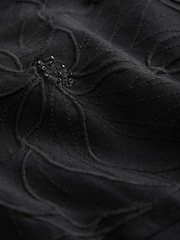 Black Cornelli Wide Leg Jumpsuit With Linen - Image 9 of 9