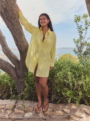 Yellow Textured Cornelli Cover-Up Shirt - Image 2 of 7