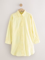 Yellow Textured Cornelli Cover-Up Shirt - Image 8 of 11
