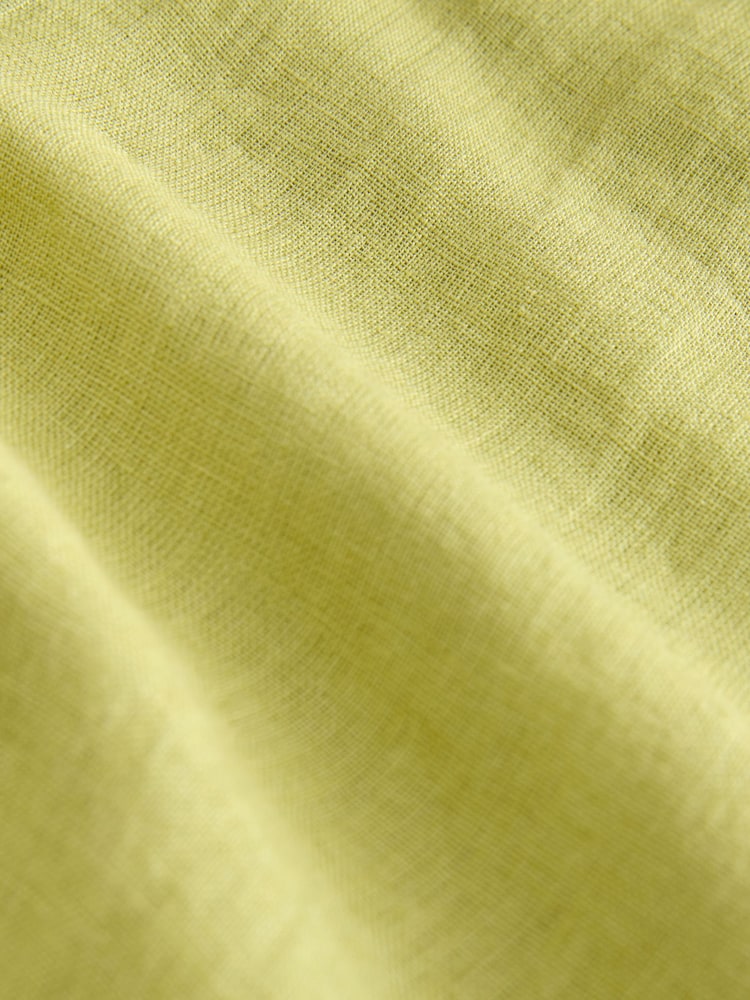Green 100% Linen Beach Shirt - Image 8 of 8