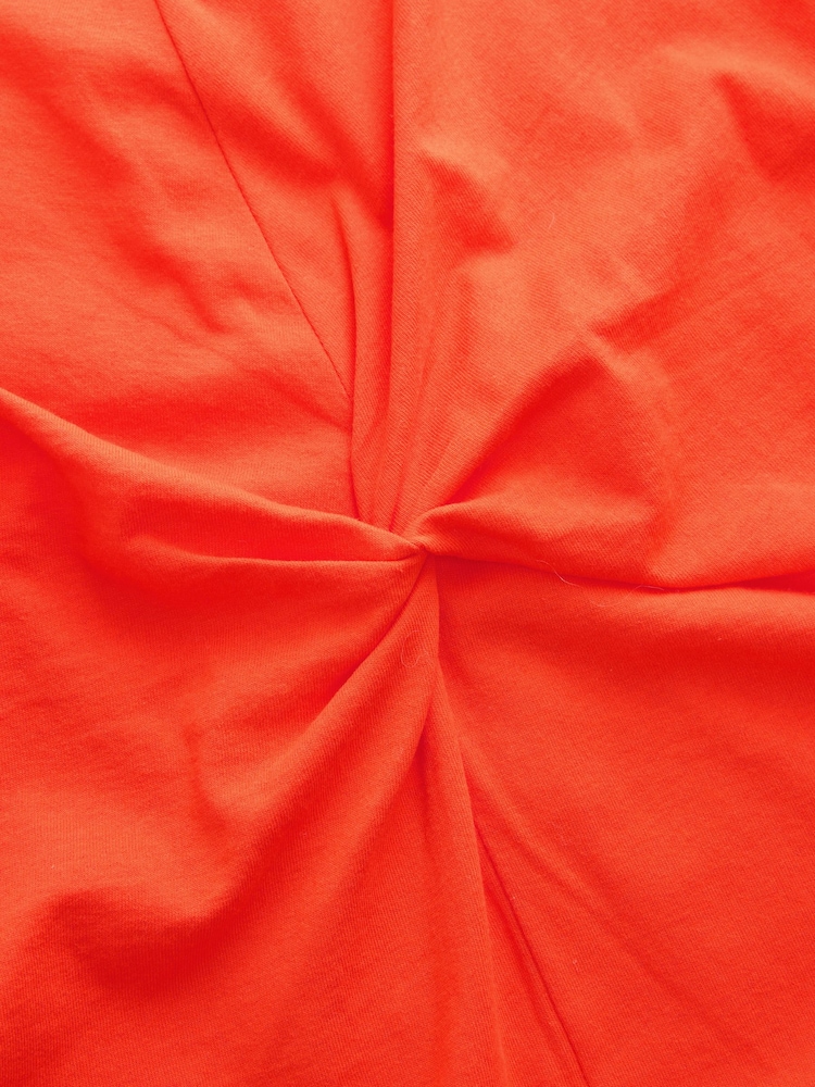Red Twist Short Sleeved T-Shirt Summer Dress - Image 4 of 5