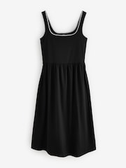 Black Jersey Midi Summer Dress - Image 1 of 3