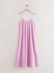 Lilac Purple Textured Jersey Maxi Dress - Image 6 of 8