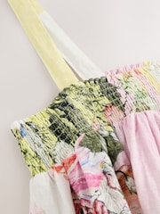 Lilac/White Mini Summer 100% Cotton Dress - Image 11 of 11