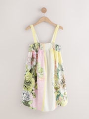 Lilac/White Mini Summer 100% Cotton Dress - Image 9 of 11