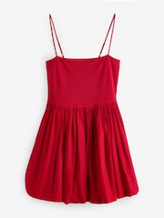 Red Bubble Hem Mini Dress - Image 7 of 8