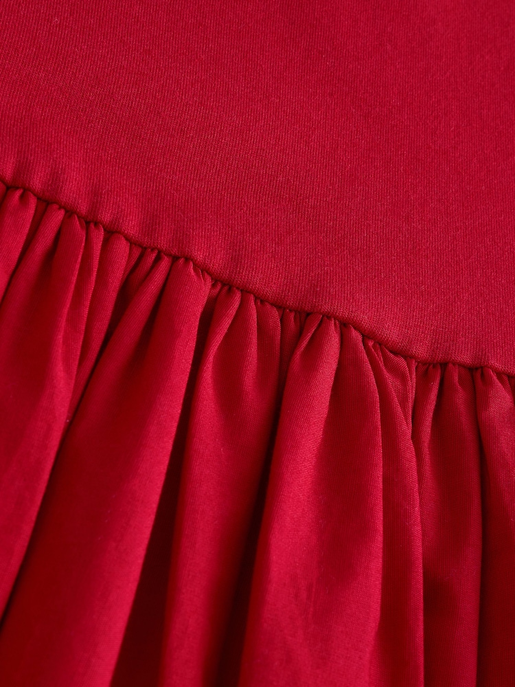 Red Bubble Hem Mini Dress - Image 8 of 8