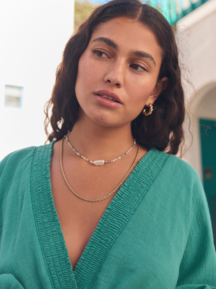 Teal Blue Long Sleeve Playsuit - Image 6 of 10