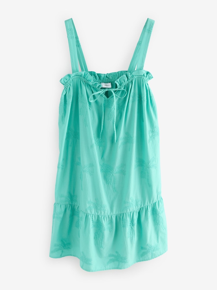 princess polly baby blue dress Buy Aqua Blue Embroidered 100% Cotton Summer Mini Dress from the Next UK  online shop
