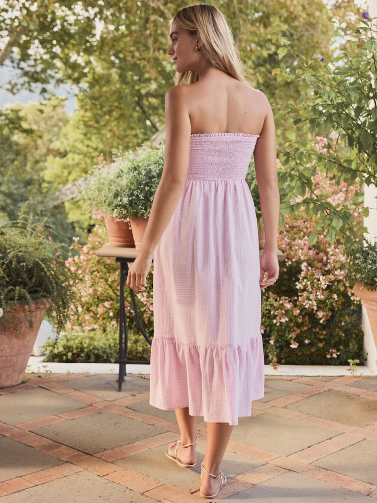 Lilac Purple Bandeau Midi Dress - Image 3 of 8