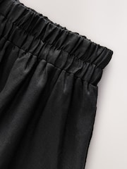 黑色 - 100 % 亚麻中长裙 - 9的图像8｝