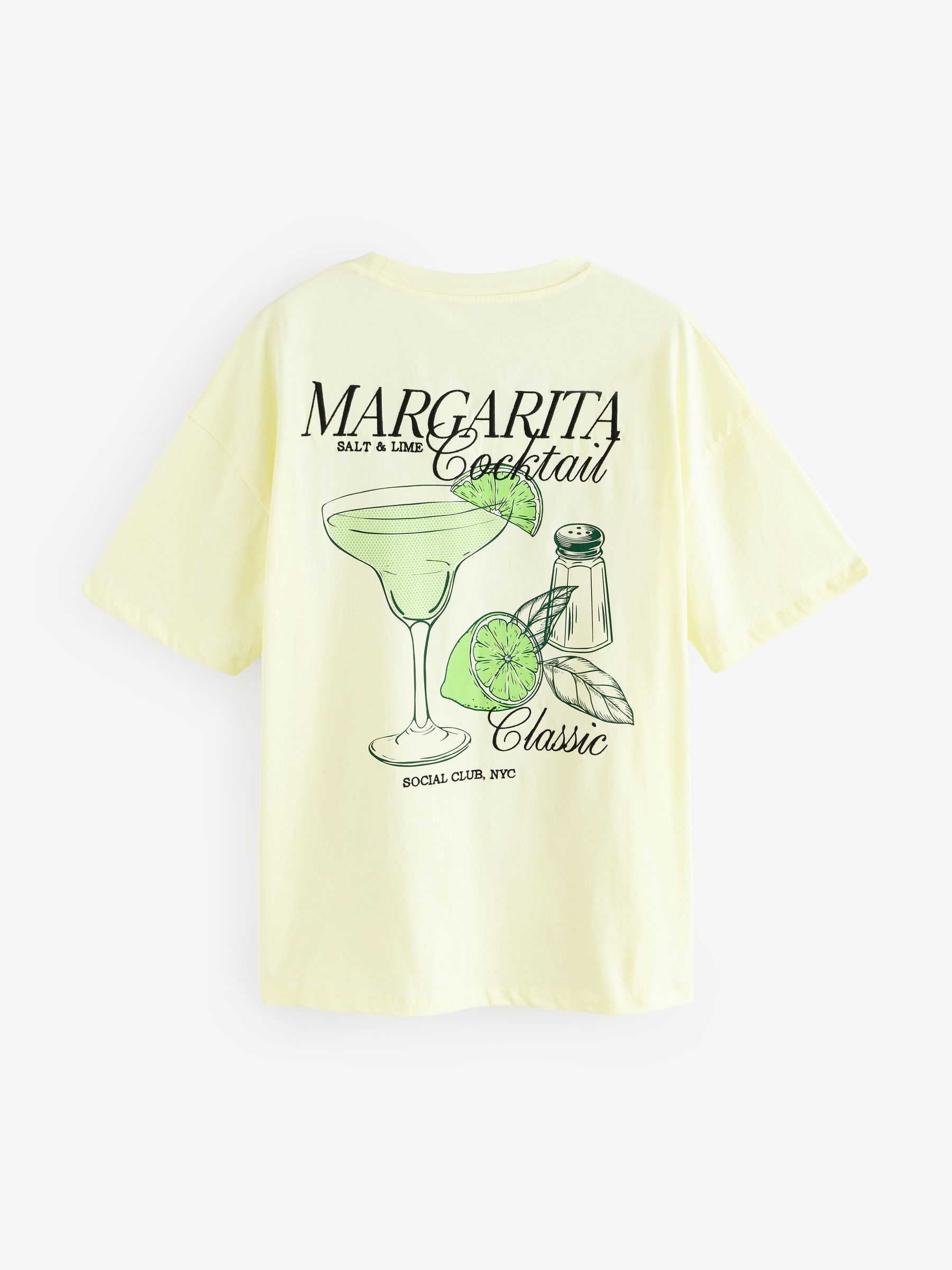 Buy Yellow Margarita Graphic Print Beach T-Shirt from Next USA