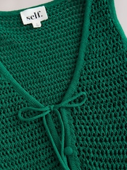 self. Green Crochet Maxi Beach Dress - Image 8 of 8