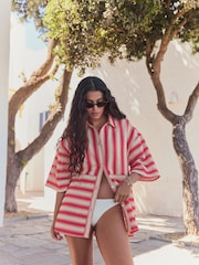 Rojo/crudo - Prenda de playa de crochet - Imagen 1 de 9