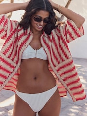 Rojo/crudo - Prenda de playa de crochet - Imagen 4 de 9