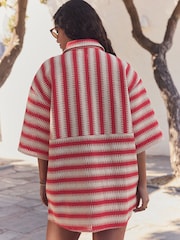 Rojo/crudo - Prenda de playa de crochet - Imagen 5 de 9