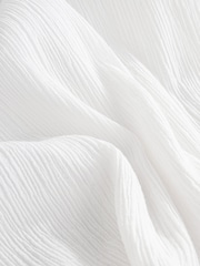 White 100% Cotton Textured Beach Cover-Up - Image 9 of 10