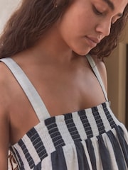 Navy Mini Summer 100% Cotton Dress - Image 5 of 8