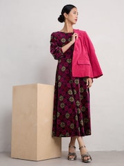 Seasalt Cornwall Pink Oak Cottage Velvet Dress - Image 3 of 5