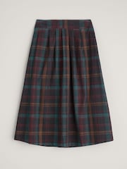 Seasalt Cornwall Blue Day Dream Cord Check Midi Skirt - Image 4 of 5