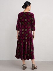 Seasalt Cornwall Pink Petite Oak Cottage Velvet Dress - Image 2 of 5