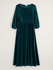 Seasalt Cornwall Blue Tall Oak Cottage Velvet Dress - Image 4 of 5