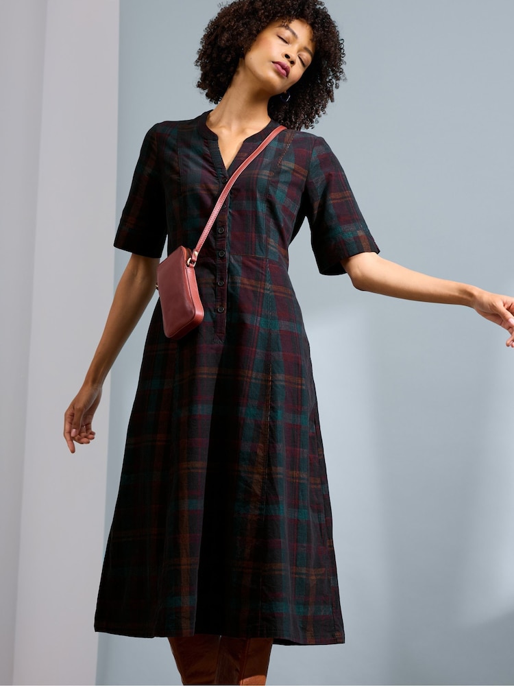 Seasalt Cornwall Teal Wightwick Denim 100% Organic Cotton Midi Dress - Изображение 2 из 8